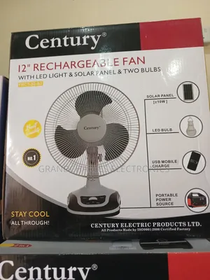 Century 12" Rechargeable Table Fan