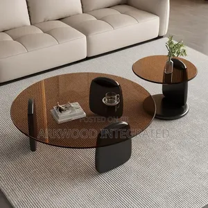 Contemporary Glass Center Table Set