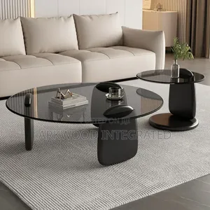 Contemporary Glass Center Table Set