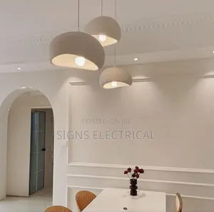 Modern Industrial Style Gray White Rasin Chandelier