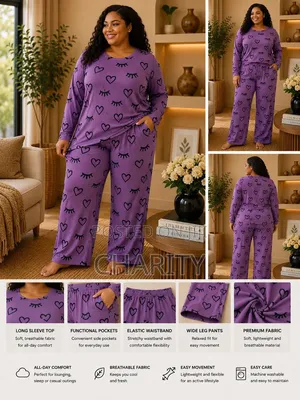 *Plus Size Pure Cotton Lounge Wear* *Sizes;3xl-4xl*