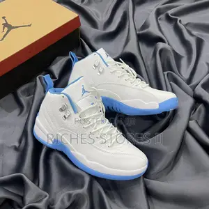 Air Jordan 12 Retro Melo White X Blue Sneakers