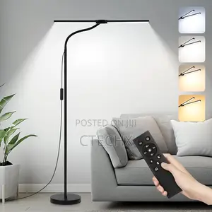 Led Floor Lamp Remote Gesture Control With Double Head, Adjustable