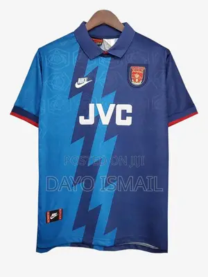 Arsenal Blue JVC Retro Jersey.