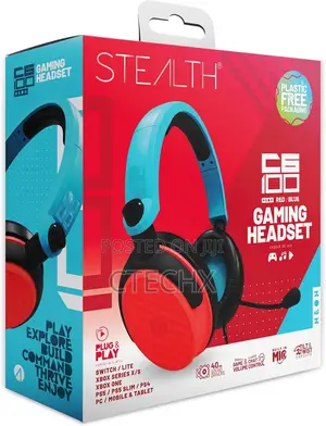 Stealth C6-100 Gaming Headset Range (Blue/Red)