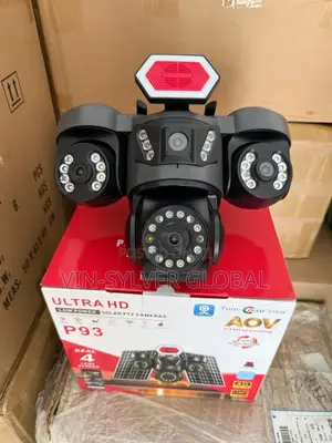 Strong Quality Tripple Lens Solar CCTV Camera With Heavy Duty Alarm