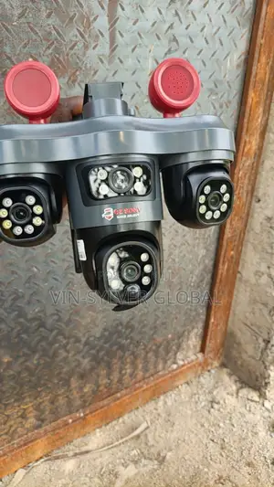Three Rotational Lens CCTV With Alarm and Light 4g