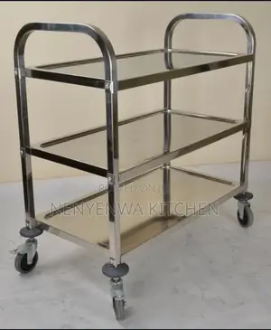 3 Steps Silver Food Trolley
