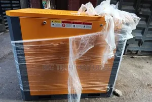 Industrial Rotary Screw Air Compressor, Often Featuring a Yellow