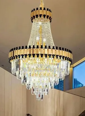 400mm Modern Black Pipe Chandelier Light