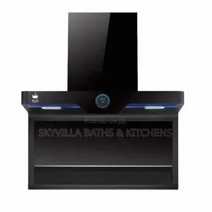 ​New Ideal England Modern Blak Glass Kitchen Range Hood With Digital