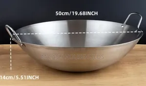 Professional Stainless Steel Frying Pan 50cm