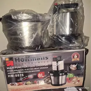 Hoffmans 8.8l 2000w Copper Coil Yam Pounder/Multipurpose Food Procesor