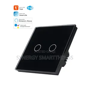 Tuya Wifi Smart 2 Gang Touch Switch Black