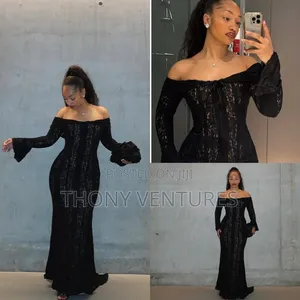 Vintage Floral Lace Off Shoulder Gown for Sale in Ikeja