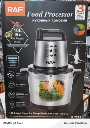 Raf 10l Food Processor Stainless Steel Meat Grinder and Food Chopper