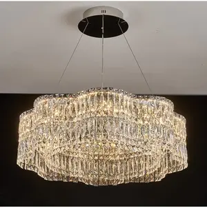 Modern Luxury Led Crystal Chandeliers Home Villa Decoration Livingroom