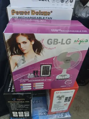 Rechargeable Solar Fan Table Top 12inches Lg