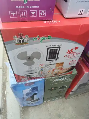 Rechargeable Solar Fan Table Top 12inches Golden Breeze