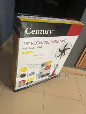 Century 18 Inches Rechargeable Standing Fan – Powerful Cooling.