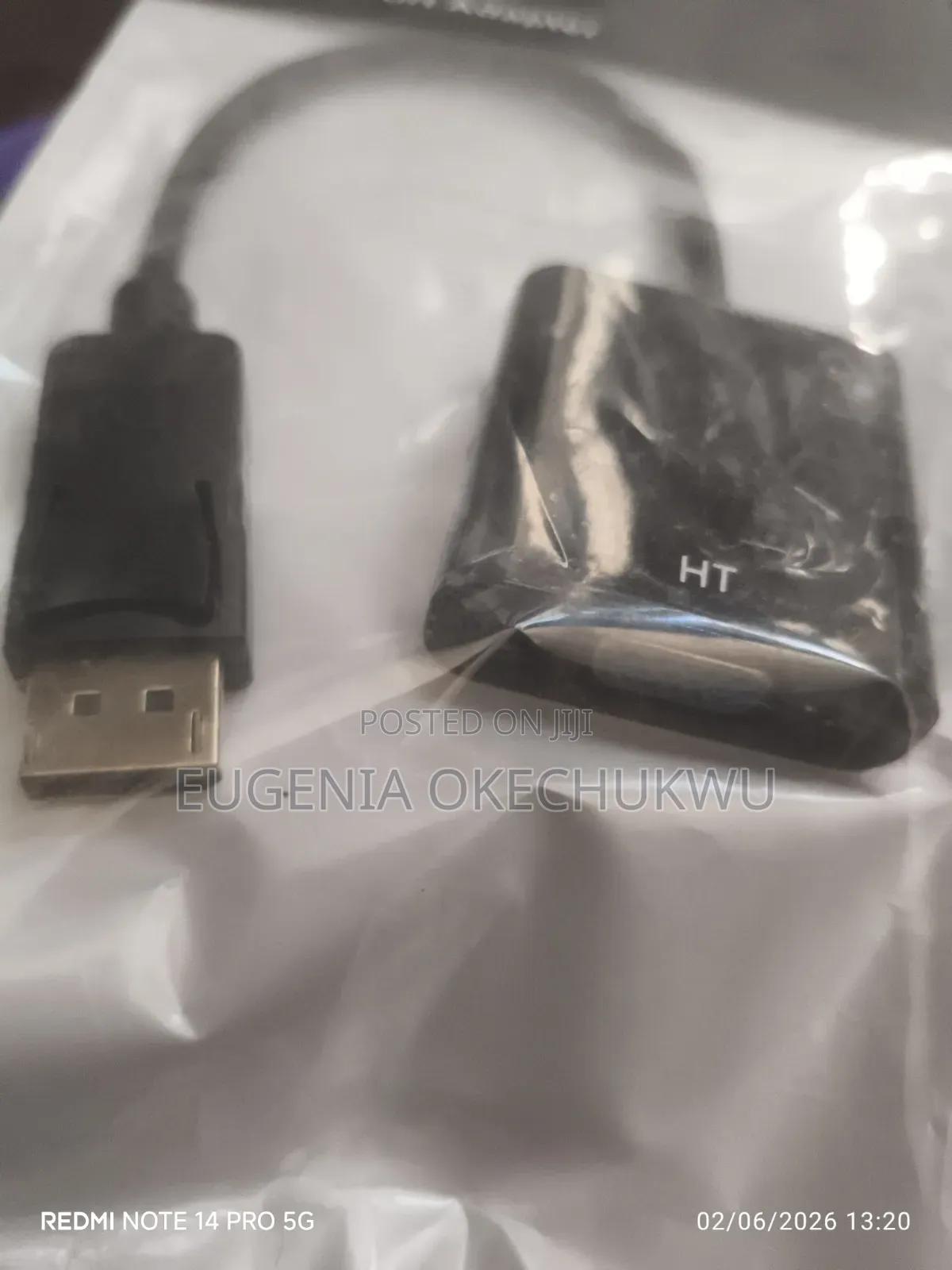 Display Port to Vga Female Adapter
