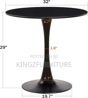 32" Tulip Design Modern Pedestal Table With Four Chairs