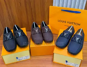 Italian Louis Vuitton Monte Carlo Mocassin Leather Loafers