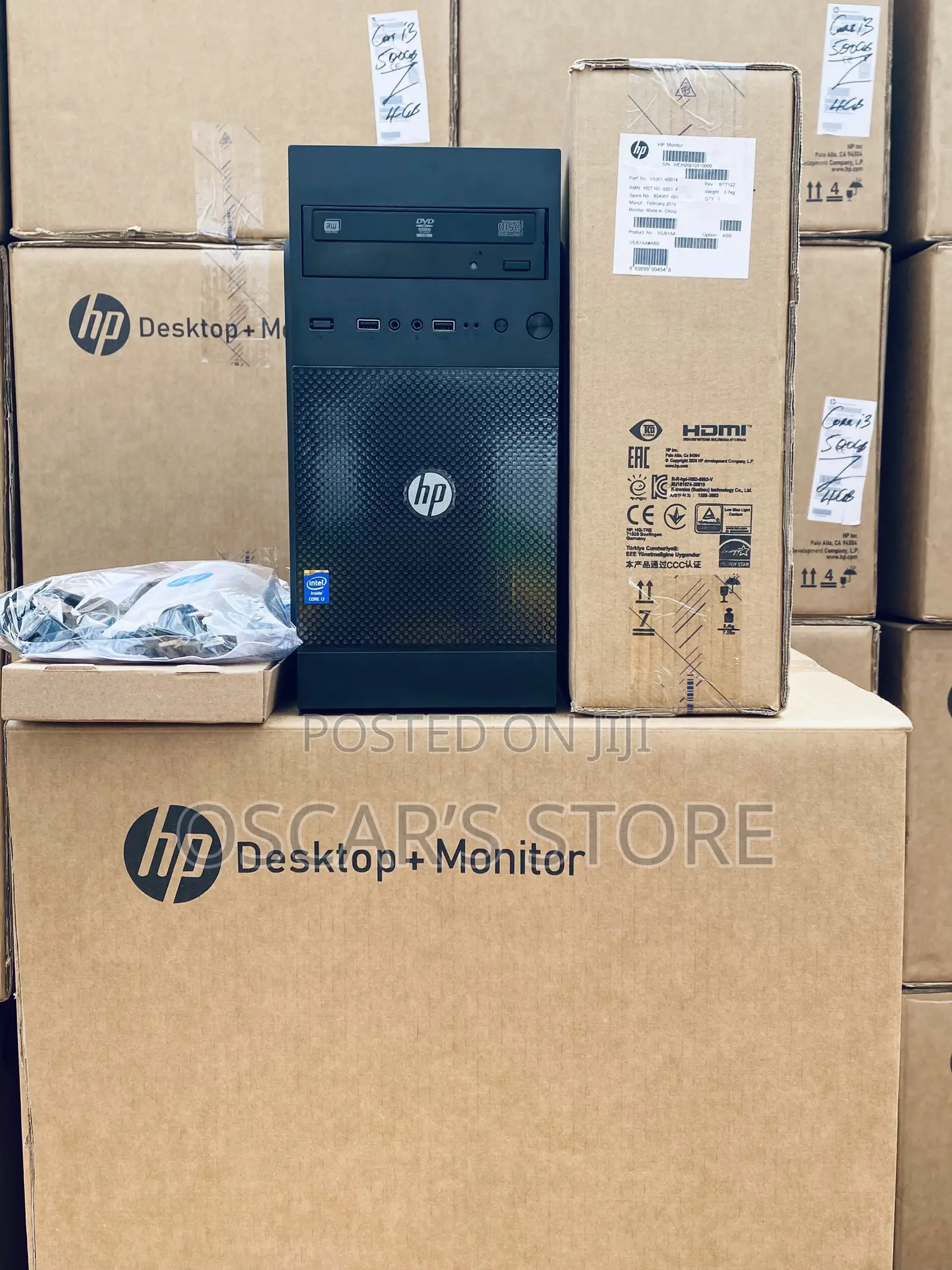 New Desktop Computer HP 8GB Intel Core i3 HDD 500GB