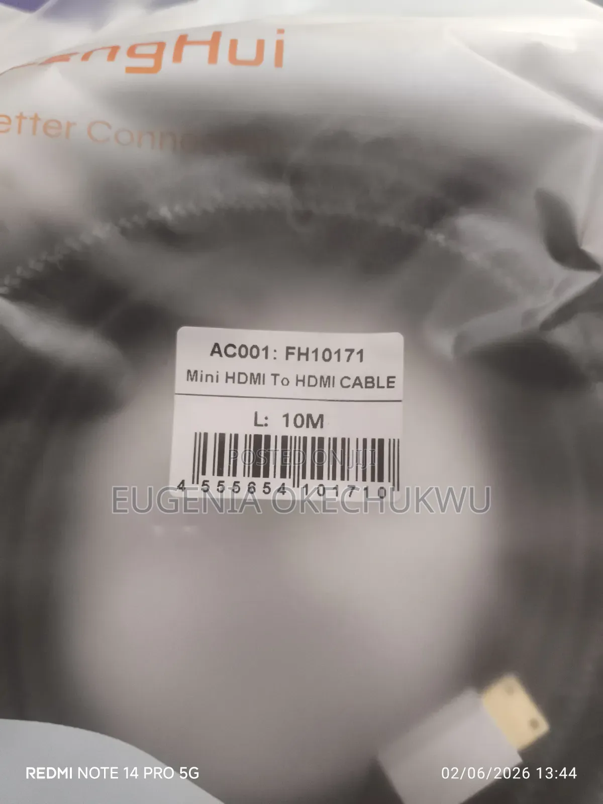 Mini Hdmi to Hdmi Cable 10m