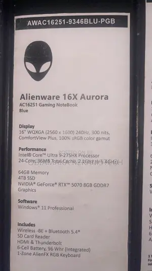 New Laptop Dell 64GB Nvidia SSD 4T