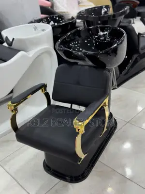 Standard Hair Wash Basin With Gold Hand