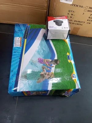 10ft by 6ft Inflatable Swimming Pool With Pump