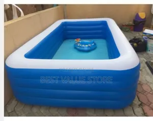 10ft by 6ft Inflatable Swimming Pool With Pump