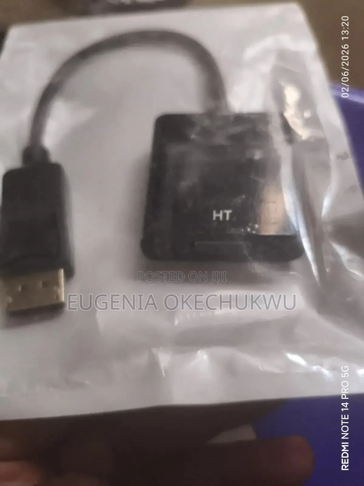 Display Port to Vga Female Adapter