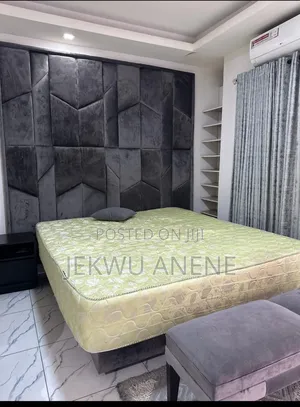 Fully Padded 6x7 Gray Color Bed Frame and Mattress With Side Drawer