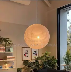 Hanging Paper Lampshade Light Fixture Classic Modern Pendant Light