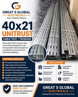 40x21 Unistrut Cable Tray / Cable Trunking