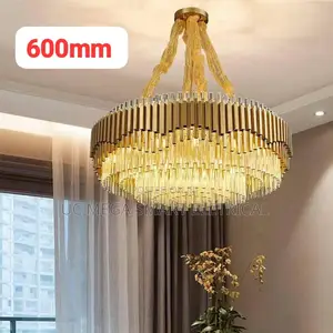 Modern Gold/Black Luxury Crystal Chandeliers Led Pendant Ceiling Light