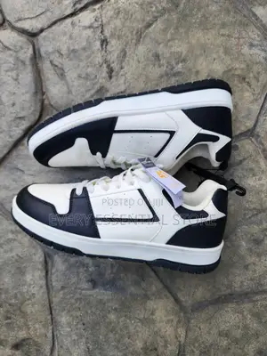 Black and White Comfortable Lace Up Sneakers by Primark
