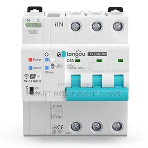 Ac230v 3p Tuya MCB Switch Wifi Circuit Breaker With Meter 63a