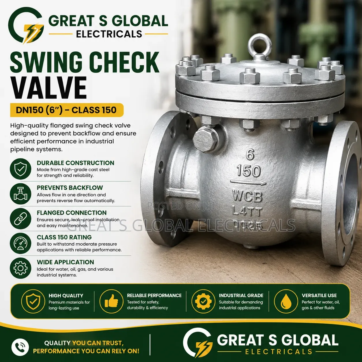 Swing Check Valve Dn150 (6") – Class 150