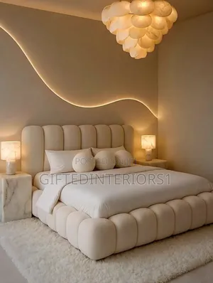 6x6 Quality Bubble Bedframe + 1bedside Cupboard
