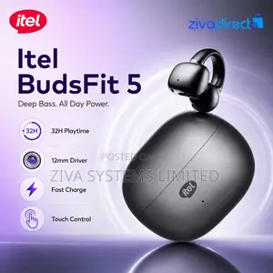 Itel Budsfit 5 Wireless Earbuds – 32h Playtime, Deep Bass, Fast Charge