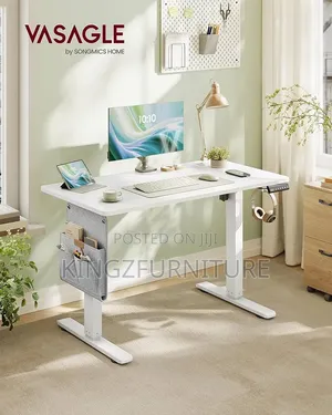 White 1.2 Meter Height-Adjustable Sit-Stand Workstation