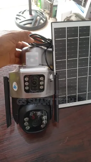 V380 4g Solar PTZ Security Camera Dual Lens, Night Vision