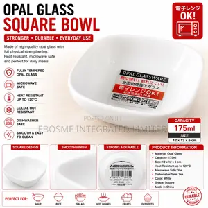 Opal Glass Bowl 14 X 14 X 5cm 175ml