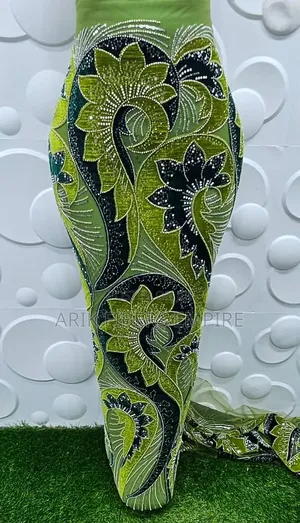 Full Velvet Embroidered Beaded Fabric