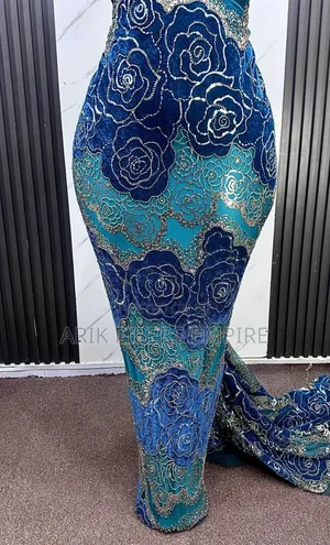 Amazing Velvet Beaded Lace Fabric
