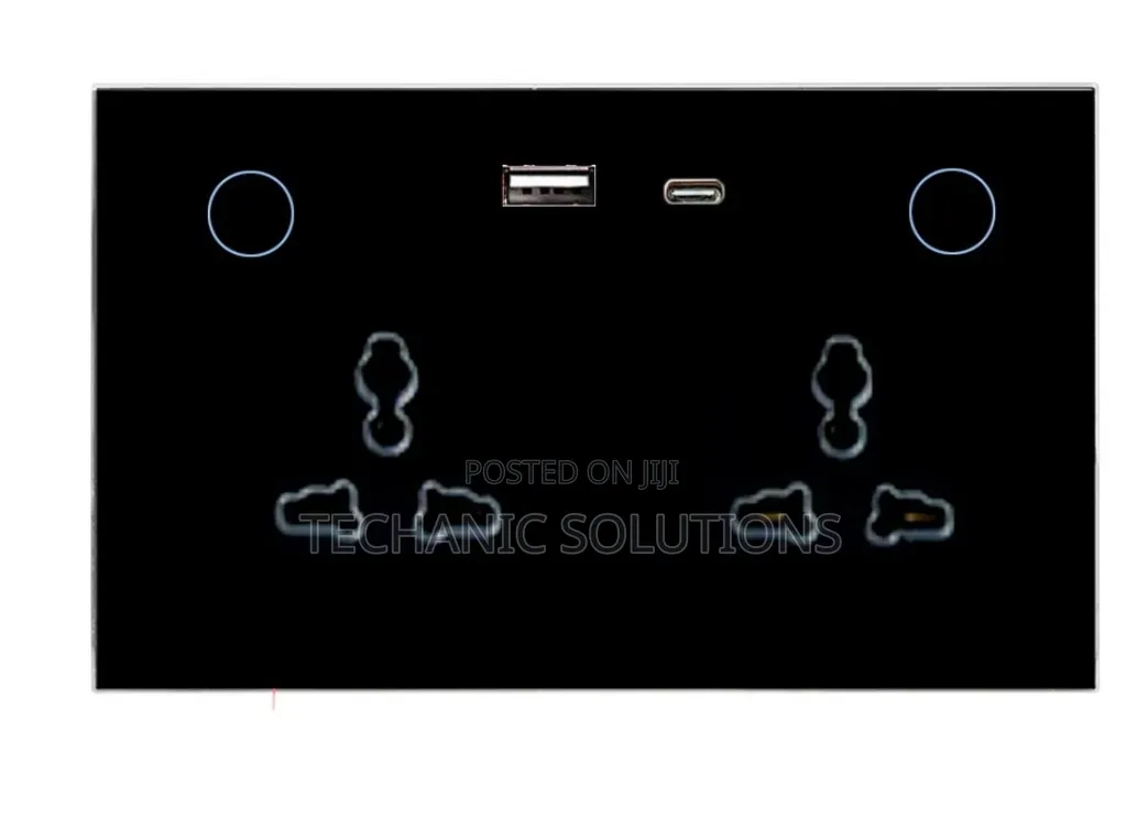 Tuya Smart 16a Double Socket With Usb + Usb C