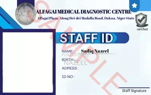 Creation of Church Id, Member Id, Work Id Card